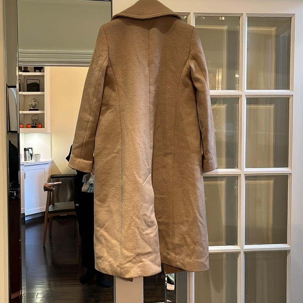Club Monaco Camel/Tan Wool Blend Pea Coat - Picture 3 of 5